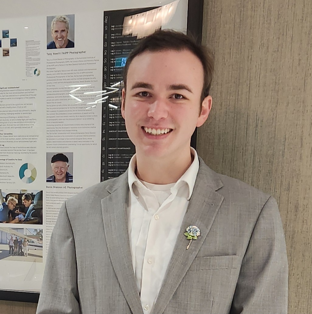 Nick Purnell at the Precinct concierge desk